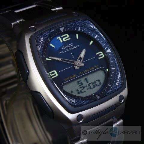 CASIO GENTS AUTHENTIC ANA-DIGI STAINLESS STEEL WATCH *ONLY ONE AVAILABLE