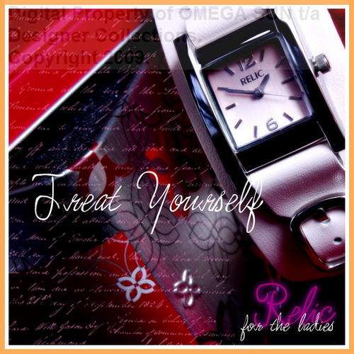 RELIC by FOSSIL - IMPORTED FROM LONDON - AUTHENTIC GENUINE LADIES PINK LEATHER WATCH **BEAUTIFUL**