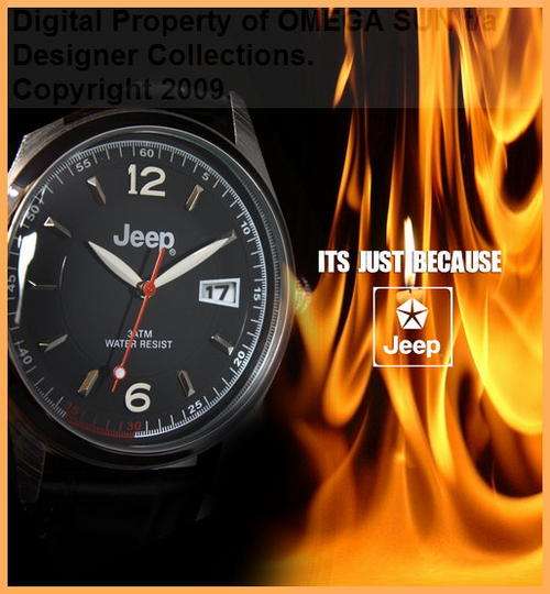**R1,250.00** JEEP AUTHENTIC GENTS BLACK FACE DATE WATCH - IMPORTED FROM EUROPE *BRAND NEW!!!*