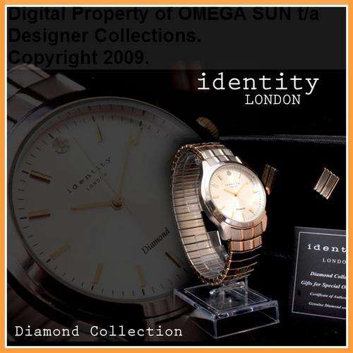 **R1,795.00** IDENTITY OF LONDON GENTS CERTIFIED DIAMOND WATCH WITH MATCHING CUFFLINKS - BRAND NEW!