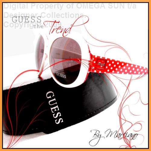 **R1,799.00** GUESS LADIES RED DESIGNER SUNGLASSES - IMPORTED FROM NEW YORK **BRAND NEW**