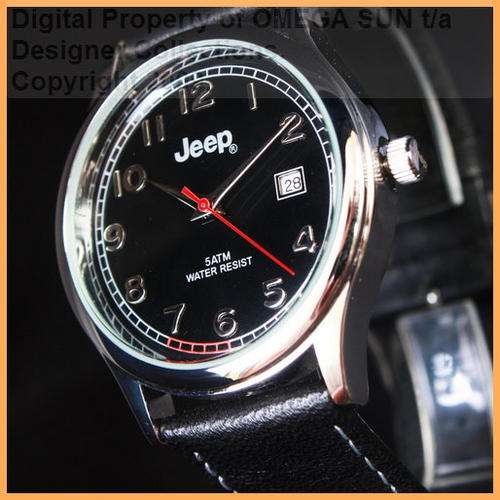 **R1,150.00** - JEEP GENTS AUTHENTIC BLACK FACE WATCH - IMPORTED FROM EUROPE - BRAND NEW!