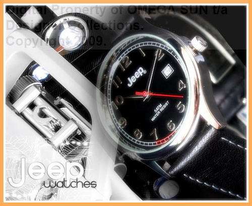 **R1,150.00** - JEEP GENTS AUTHENTIC BLACK FACE WATCH - IMPORTED FROM EUROPE - BRAND NEW!