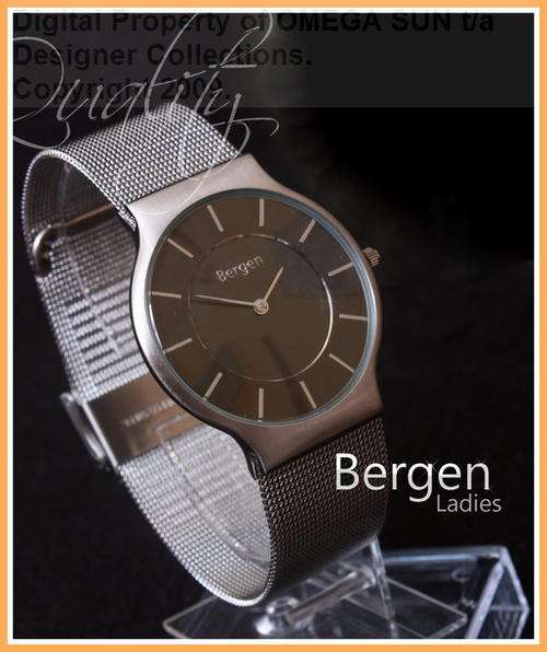 **R2,499.00**BERGEN "ULTRA SLIM" DESIGNER LADIES WATCH - MADE BY THE FAMOUS SCANDINAVIAN WATCHMAKERS