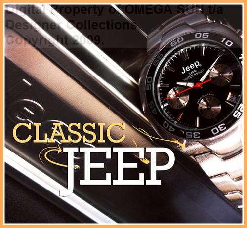 **R2,149.00** JEEP GENTS AUTHENTIC BLACK FACE CHRONOGRAPH - BRAND NEW WITH FULL GUARANTEE!!!