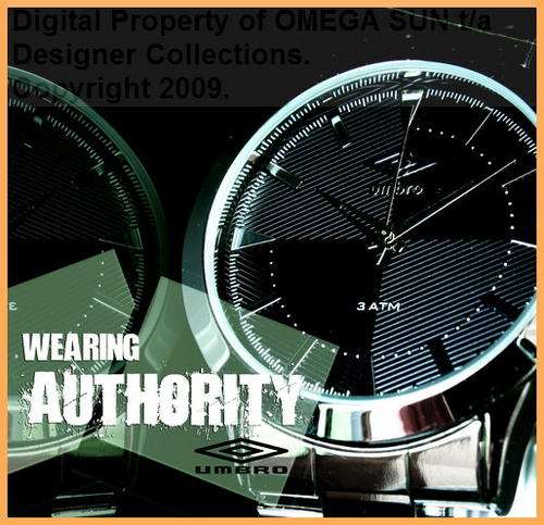 UMBRO AUTHENTIC GENTS BLACK DESIGNED FACE ANALOGUE WATCH - IMPORTED FROM EUROPE **BRAND NEW!!!**