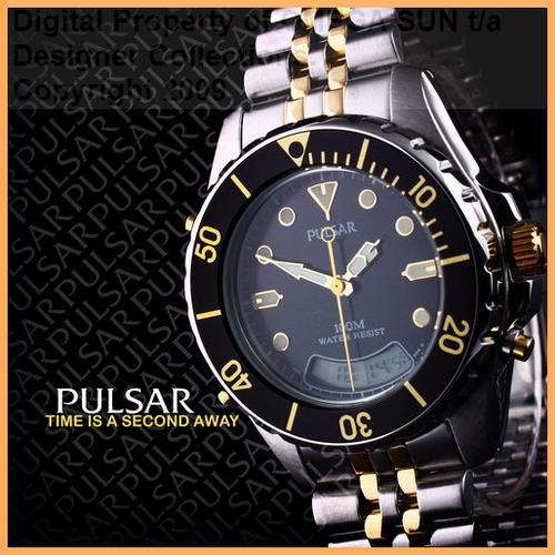 *R2,399.00** PULSAR GENTS AUTHENTIC TWO-TONE ANALOGUE AND DIGITAL *BRAND NEW WITH FULL GUARANTEE!*