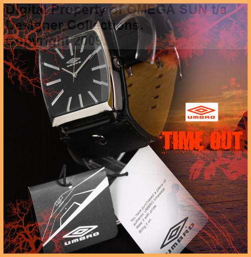 UMBRO GENTS BLACK FACE ANALOGUE WATCH - IMPORTED FROM LONDON **BRAND NEW!!!**