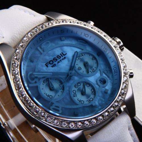 **R1,595.00** FOSSIL LADIES AUTHENTIC CRYSTAL CHRONOGRAPH **BRAND NEW WITH 11 YEAR WARRANTY!!!**