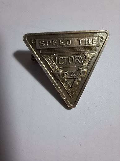 WW2 Speed the Victory badge