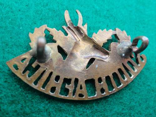 'SA SCOTTISH' WW1 BI-METAL SHOULDER TITLE - EXTREMELY RARE