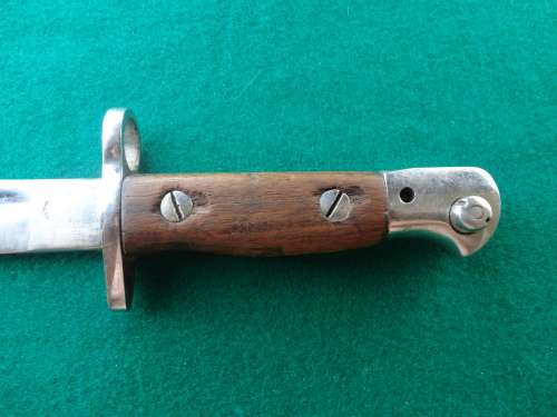 1907 PATTERN BAYONET - CHROMED FOR PARADE USE - COMPLETE WITH FROG