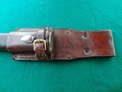 1907 PATTERN BAYONET - CHROMED FOR PARADE USE - COMPLETE WITH FROG