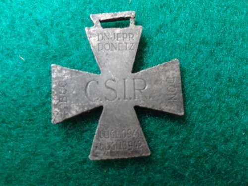 MINIATURE CSIR / ITALIAN RUSSIAN FRONT MEDAL - ISSUED TO THE 15000 SURVIVORS / 1941 - 1942
