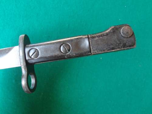 SADF ISSUE UZI BAYONET WITH SCABBARD & FROG 17CM BLADE - ARMSCOR MANUFACTURE