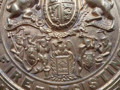 MILNERS SAFE BRASS PLATE - VICTORIAN CROWN - SEE RULER FOR SIZE - POSTNET SHIPPING ONLY