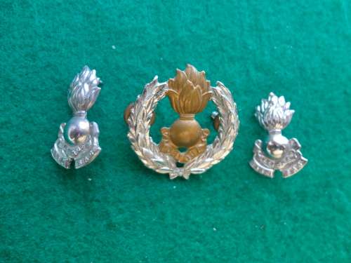 SADF ERA ENGINEERS CAP AND COLLAR SET - ALL FIXINGS INTACT