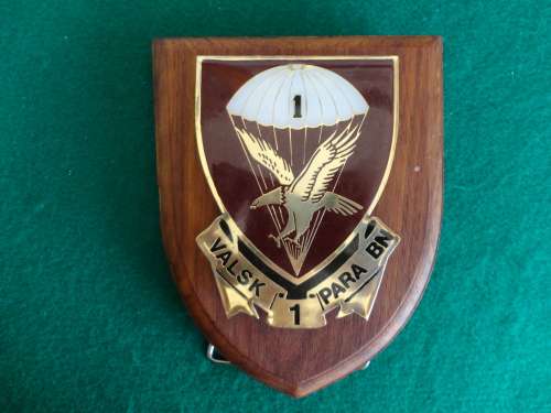 1 PARA 'PARABAT' PLAQUE-NOT FITTED TO BASE YET-TO ALLOW DISPLAY ON A BOARD - ALL PINS INTACT