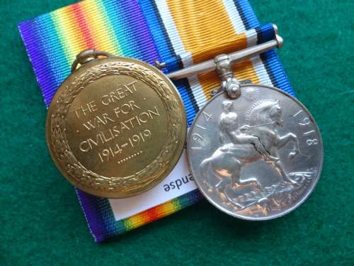 PAIR (COMPLETE) TO R ARENDSE - CAPE COLOURED LABOUR REGT. MIC INC. FRANCE 1/9/16 - 21/7/19