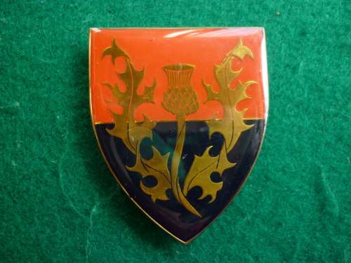 7 MEDIUM REGT ARTILLERY FLASH - PINS INTACT - IST ARTILLERY REGT TO FIRE LIVE ROUNDS AT LOHATLA 1978