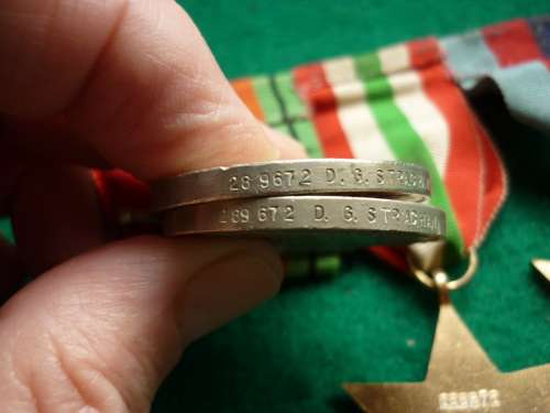 SET OF 4 MEDALS ALL CORRECTLY NAMED - ASM MISSING - TO 289672 DG STRACHAN