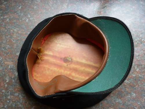 SADF ARTILLERY OFFICERS DRESS BLUES CAP - WITH GILDED CAP BADGE AS WORN TO 1976