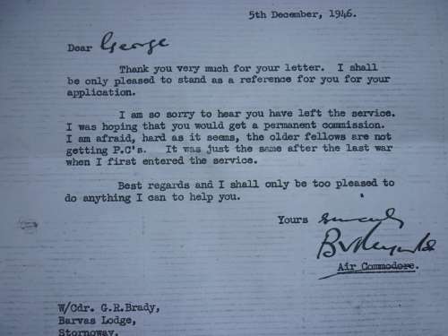 ATTRIBUTED OBE MINIATURE GROUP WING COMMANDER GEORGE BRADY-48 SQUAD IN UK & 222 GROUP-COPY RESEARCH