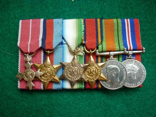 ATTRIBUTED OBE MINIATURE GROUP WING COMMANDER GEORGE BRADY-48 SQUAD IN UK & 222 GROUP-COPY RESEARCH