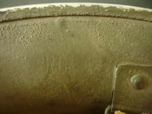 BRITISH WORLD WAR TWO BRODIE HELMET - GREEN FINISH = PAINT IN GOOD CONDITION