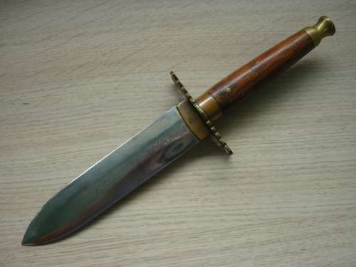PLUG BAYONET REPLICA - BRASS & WOOD FITTINGS / LENGTH 26CM