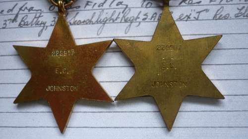 SPR EC JOHNSTON SAEC, 3 ANTI AIRCRAFT- UNION- AND ITALY SERVICE SAEC-ASM MISSING-SEE DESCRIPTION