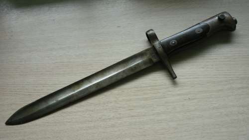 ITALIAN 1871/87 VETTERLI-VITALI OFFICIALLY 'SHORTENED' BAYONET - PLEASE SEE IMAGES