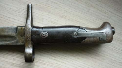 ITALIAN 1871/87 VETTERLI-VITALI OFFICIALLY 'SHORTENED' BAYONET - PLEASE SEE IMAGES