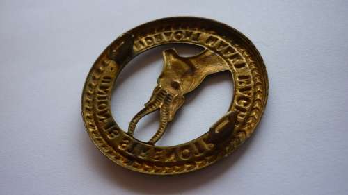 WW1 SOUTH AFRICAN INF BRIGADE CAP BADGE- VERY UNUSUAL IN THAT IT HAS BRITISH TYPE LUGS,NOT LOOP LUGS
