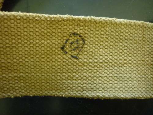 WORLD WAR ONE PATTERN 08 WATER BOTTLE- COBALT BLUE ENAMEL WITH CORRECT BROAD WEBB CARRIER- SCARCE