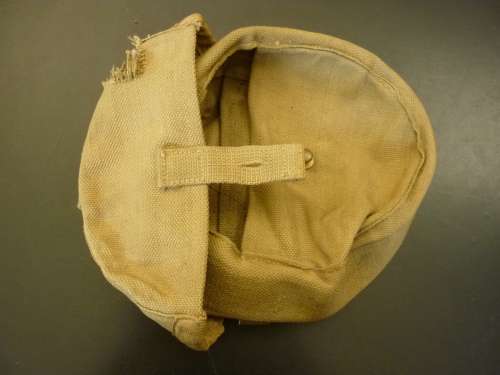LEWIS GUN AMMUNITION WEB POUCH .WW1 DATED 1917 - ON HOLE TO THE SIDE - SEE IMAGES