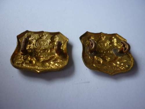 DURBAN LIGHT INFANTRY WW2 PAIR COLLAR BADGES