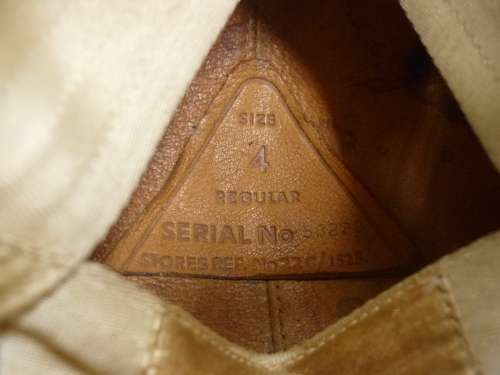 1ST TYPE IMPALA PILOT HELMET. PAINTED WHITE OVER THE ORIGINAL GREEN FINISH -TO REFLECT HEAT.