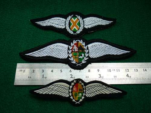 SOUTH AFRICAN AIR FORCE PILOT WINGS X 3 (EMBROIDERED , RUBBERISED & COMMANDO PILOT)