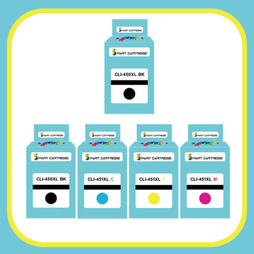 Canon Compatible PGI-450XL & 451XL ink cartridges All Colors Value Pack