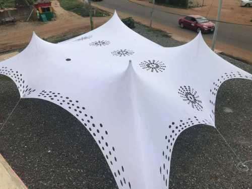 Stretch tent with poles 6mx10m