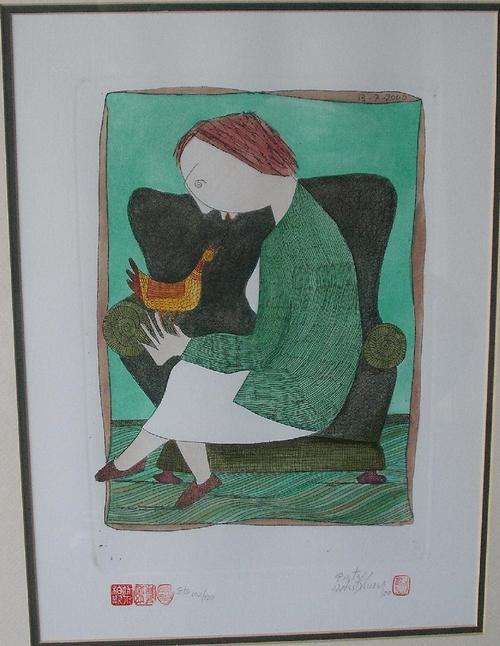 Pieter van der Westhuizen Etching -Year 2000