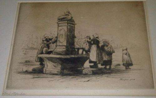 RARE! 1880 Mortimer Menpes Etching. 131 YEARS OLD!
