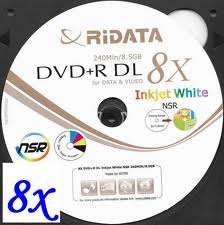 RIDATA DVD+R DL 8.5GB 25 PACK