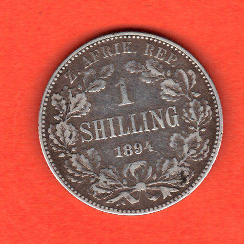 1894 - ZAR 1 SHILLING - SILVER - PAUL KRUGER
