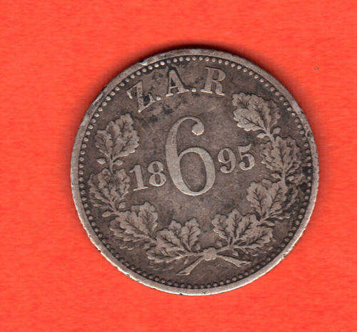 1895 - ZAR SIXPENCE - PAUL KRUGER