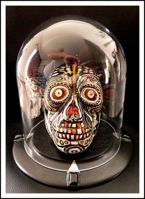 'Deader than You' by Ras Steyn - Decorative Ceramic Skull Multimedia Art (Authenticity Certifica