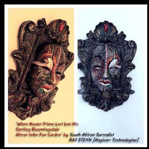Ras Steyn  `Levi`s Lost Mirror` - Mixed Medium Art Object Mask - 1 of 1 - Approx300mmx450mm SALE