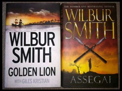 WILBUR SMITH : ASSEGAI (Macmillan 1st Ed.) + GOLDEN LION (HarperCollins 1st Ed.) - 1st Imp. Like New