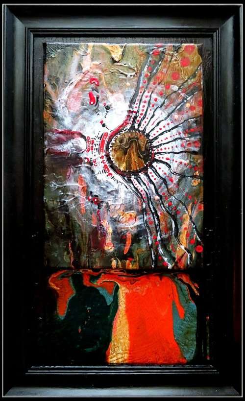 Surrealism : `In the Name of the Rose` by Artist Ras Steyn (MA) - (52cmx32cm)